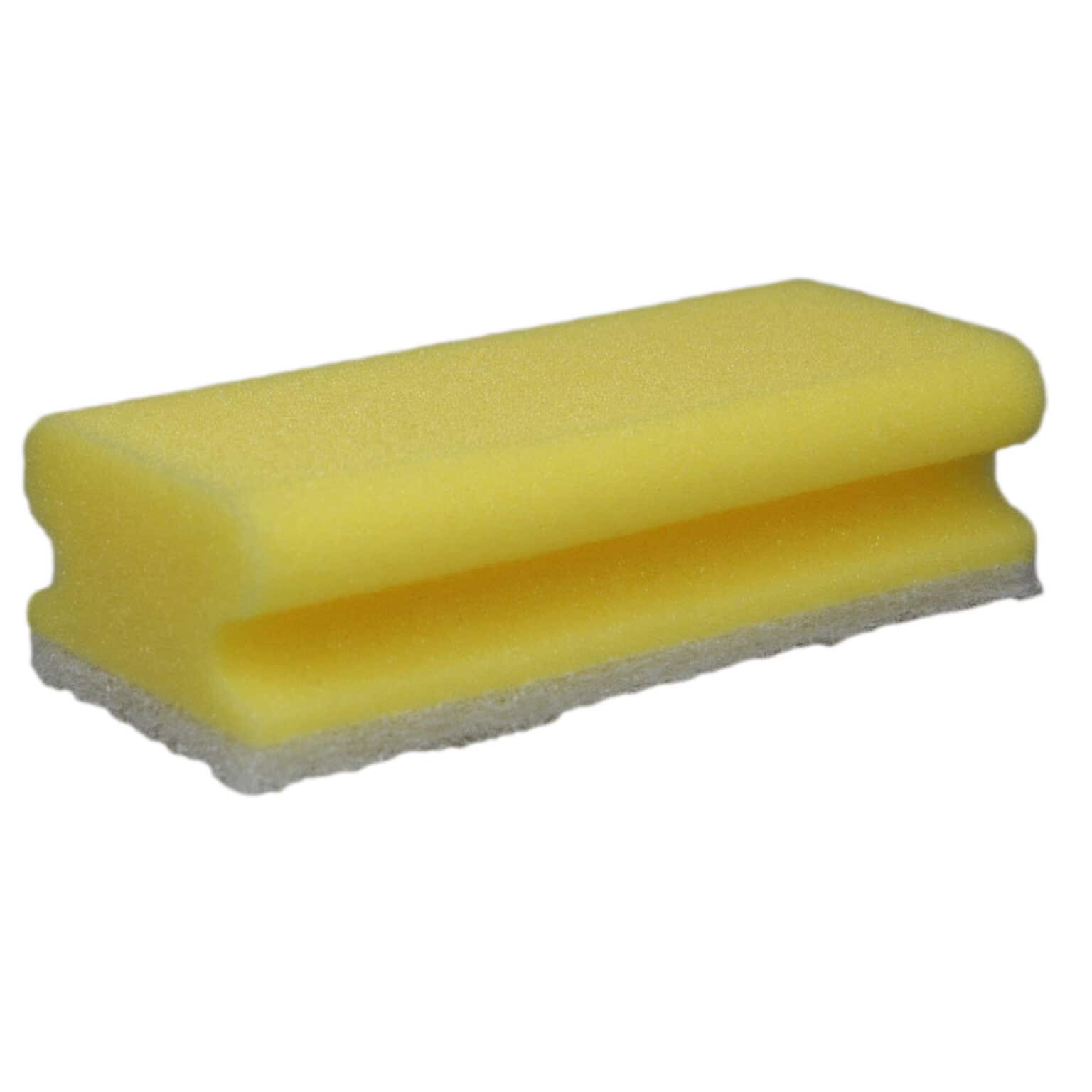 Spons met greep 140 x 70 x 42 mm – Schuurspons – geel