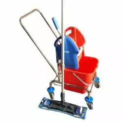 mopwagen vlakmopsysteem met wielen compleet 1x20 liter