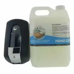 Navulbare zeepdispenser 900ml met 5 liter handzeep zwart
