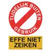 toilet tijdelijk niet gebruiken sticker
