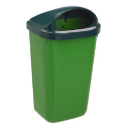 Stevige afvalbak met muurbevestiging 50 liter groen 1