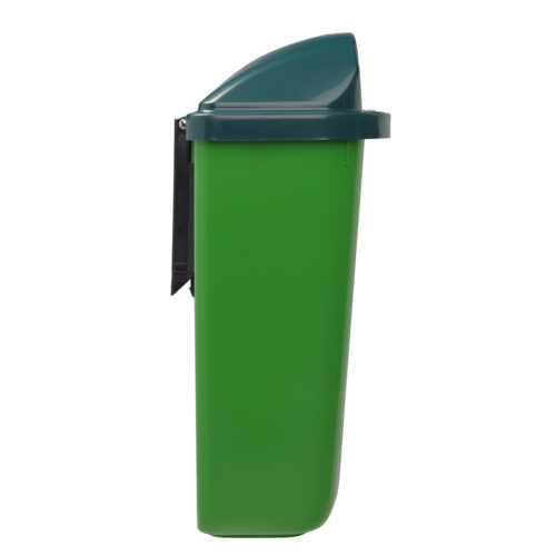 Stevige afvalbak met muurbevestiging 50 liter groen 2