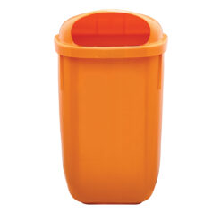 Stevige afvalbak met muurbevestiging 50 liter oranje