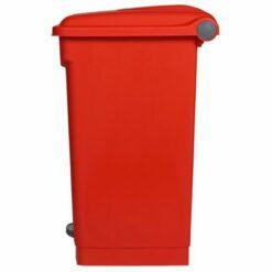 Afvalbak STEP-ON CLASSIC 45 liter rood dicht