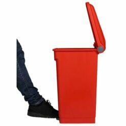 Afvalbak STEP-ON CLASSIC 45 liter rood open