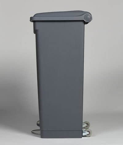 Afvalbak STEP-ON CLASSIC 90 liter grijs dicht