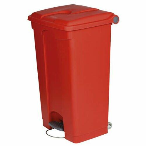 Afvalbak STEP-ON CLASSIC 90 liter rood