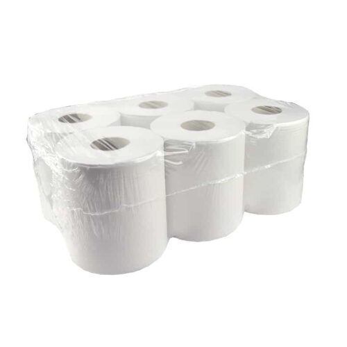 Handdoekrol midi 1 laags 300mtr 6rol recycled tissue
