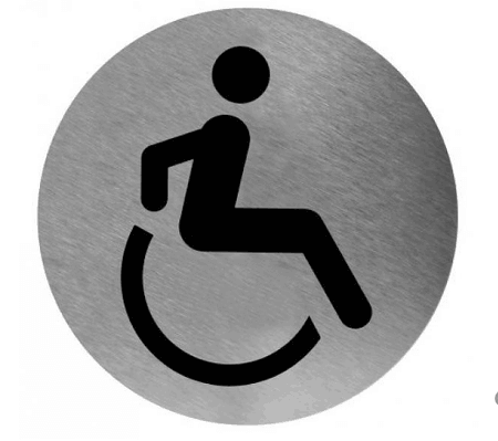 Pictogram invalide toilet RVS RVS - Mediclinics