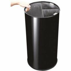 Afvalbak voor Afvalscheiding 3 afvalstromen 60 liter - Staal open