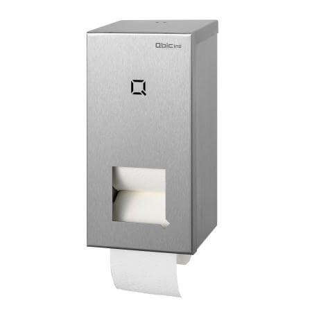 Toiletpapierdispenser doprol 2rol RVS - Qbic-line