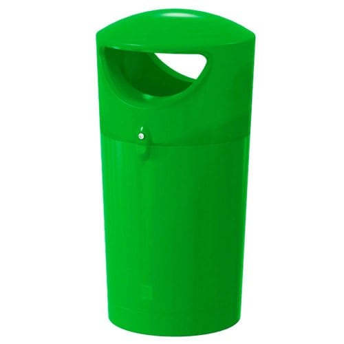Kunststof buitenafvalbak Metro Hooded 100 liter groen