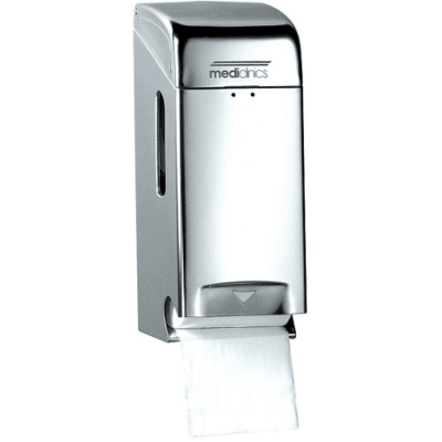 Toiletpapierdispenser 2rol RVS hoogglans - Mediclinics