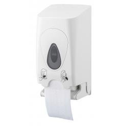 Toiletpapierdispenser 2rol hoog kunststof wit PlastiQline