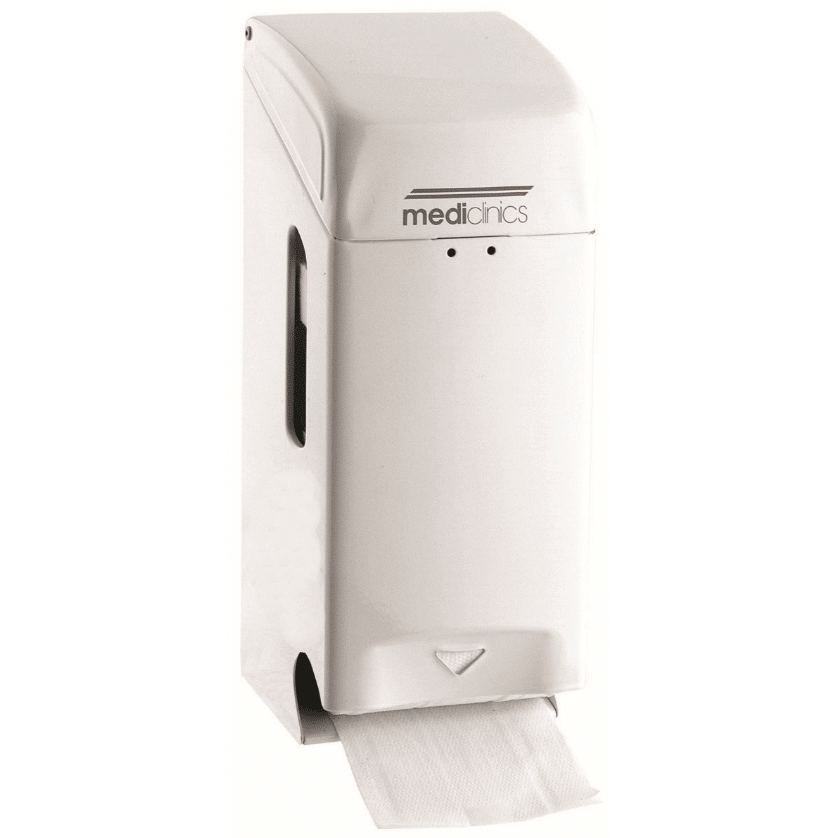 Toiletpapierdispenser 2rol wit Staal - Mediclinics