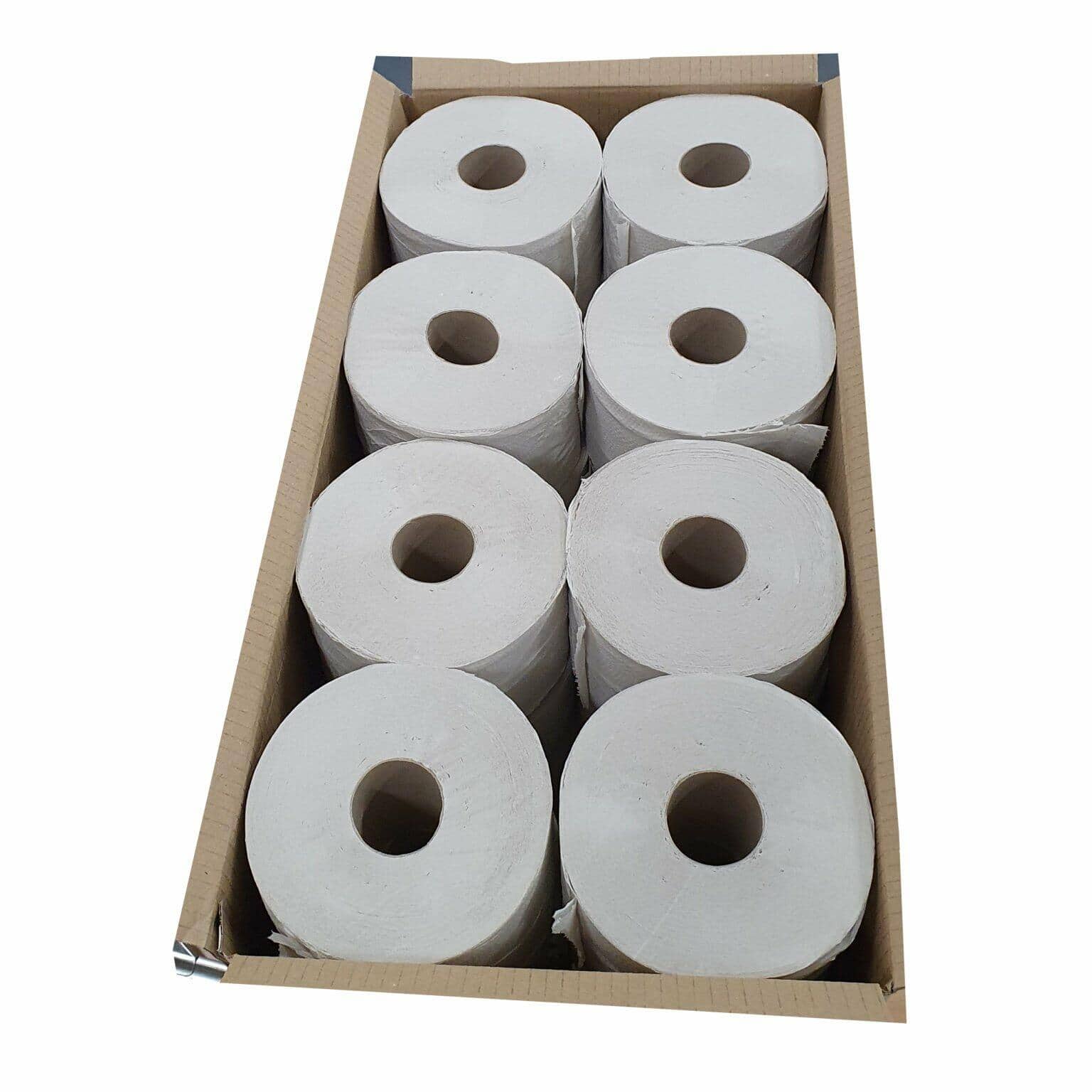 Extra grote rollen toiletpapier 100-meter 2-laags 24-rol naturel