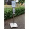 Hoogwaardig RVS Dispenserzuil op wielen compleet met dispenser