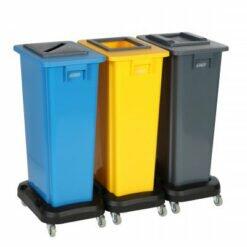 Afvalbak 80 Liter - Mix & Match systeem - afvalscheiding 3 stuks
