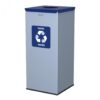 Afvalbak voor afvalscheiding papier 60 liter grijs-blauw - Alda