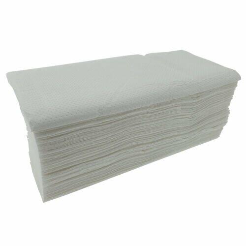 Papieren handdoekjes Z-vouw 2 laags 21x23cm cellulose 3200stuks - afname per pallet