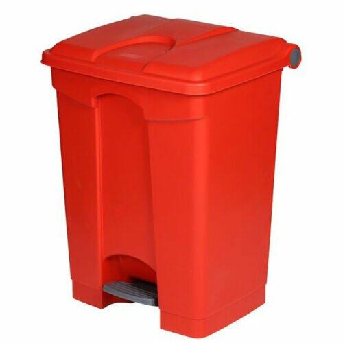 Afvalbak STEP-ON CLASSIC 70 liter rood