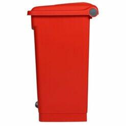 Afvalbak STEP-ON CLASSIC 70 liter rood dicht