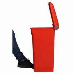 Afvalbak STEP-ON CLASSIC 70 liter rood open