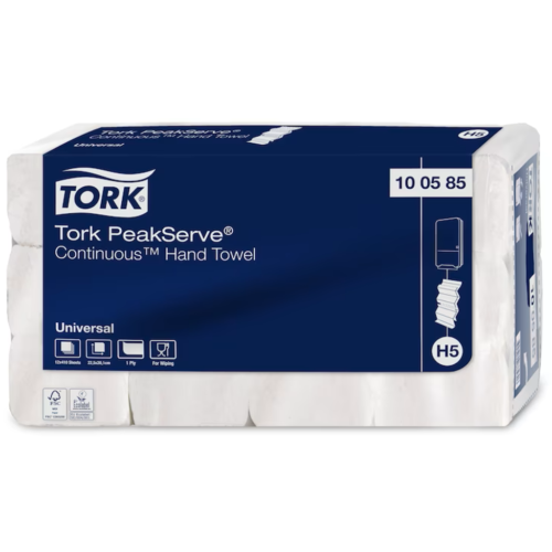 Tork PeakServe Continu Handdoek 1 laags wit H5