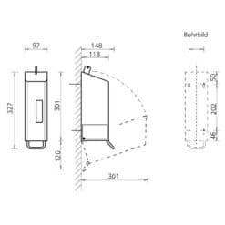 Zeepdispenser 1200 ml RVS anti-fingerprint coating - SanTRAL2