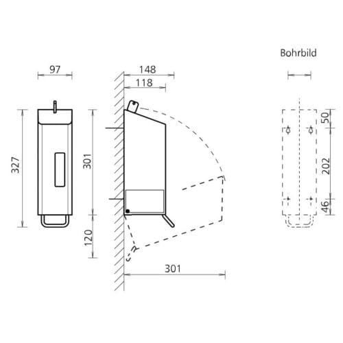 Zeepdispenser 1200 ml RVS anti-fingerprint coating - SanTRAL2