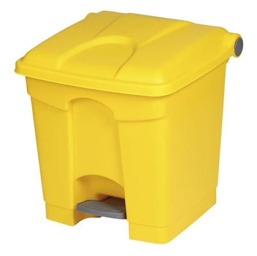 Afvalbak STEP-ON CLASSIC 30 liter geel