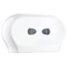 Dubbele mini-jumbo toiletpapier dispenser wit