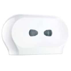 Dubbele mini-jumbo toiletpapier dispenser wit