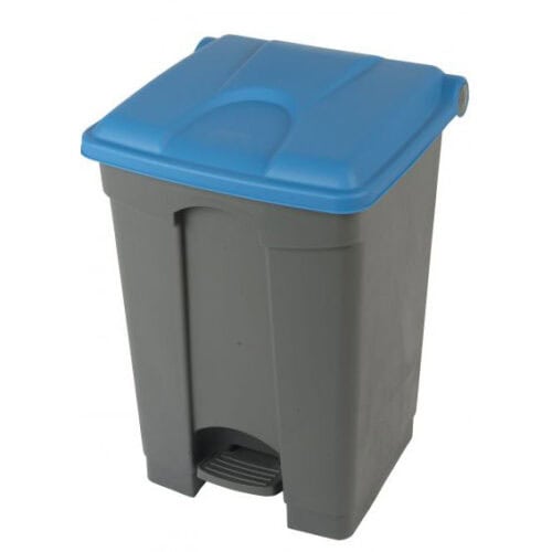 Afvalbak STEP-ON CLASSIC 45 liter - gekleurd deksel grijs blauw