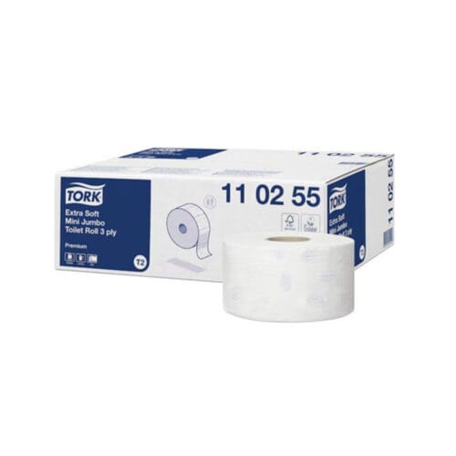 Tork Extra Soft mini jumborollen premium 3-laags T2 toiletpapier voor professionele sanitaire ruimtes