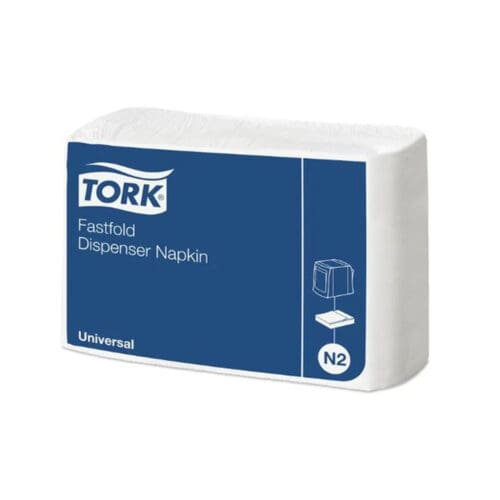 Tork Fastfold servetten wit 1-laags N2 dispenser servetten voor horeca en professioneel gebruik