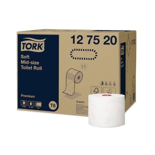 Tork Mid-size zacht toiletpapier Premium 2-laags T6 voor professionele sanitaire ruimtes