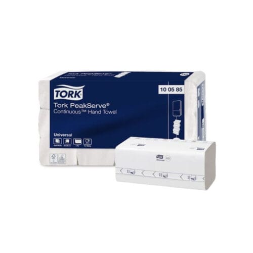 Tork PeakServe Continuous handdoek 1-laags wit vouwhanddoek voor professionele sanitaire ruimtes